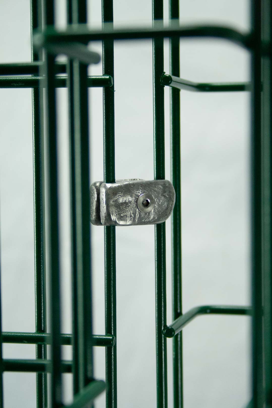A mirror created by Jannis Schäfer Studio, made from upcycled cable trays and hand catsed aluminium pieces. This object, titled 'Totem Coatrack 01,' is part of a series of recycled and transformed designs. Kartell, Brutalist, Bauhaus, Design, Limestone, Artefact